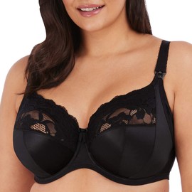 Elomi Women's El4542 Full Coverage Bra, Opaque, Black, 40KK