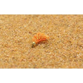12 Flies Tungsten Beaded Crystal Meth Fly Fishing | 2 Colors | Mustad Hooks (Orange #14)