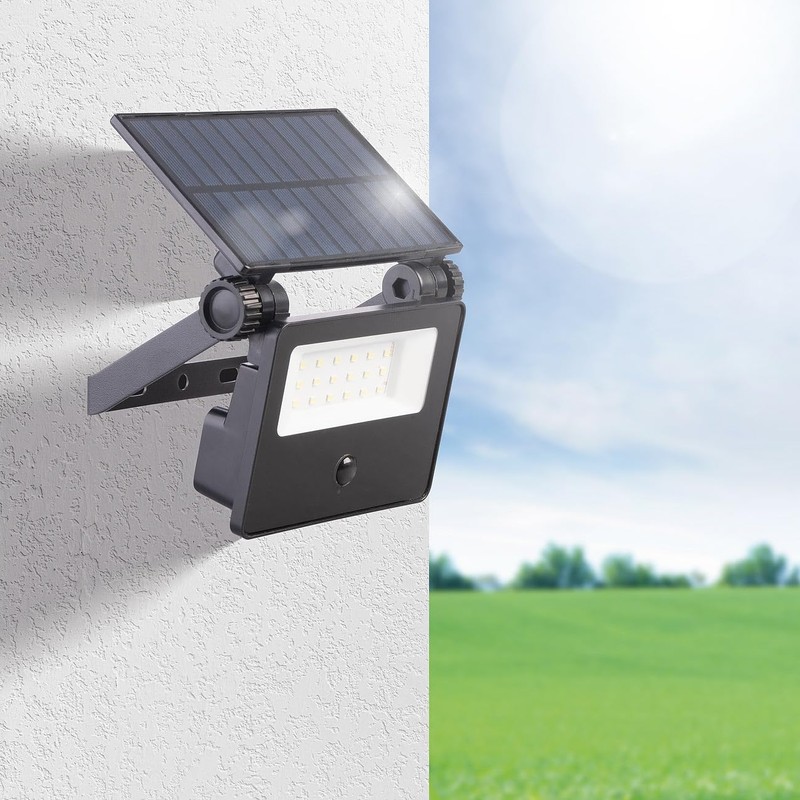 Luminea 400LM 1200mAh IP65 Solar LED Wall Floodlight with PIR