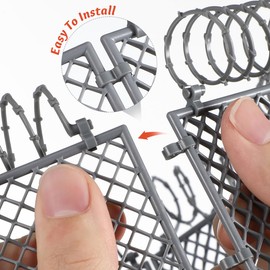 ibasenice Fence Toys Set for Kids - DIY Assembly, Grey Abs Material, 3.70x2.44x0.11 Inches, Enhance Creativity and Imagination, Perfect for War Scene Play, Children Supply