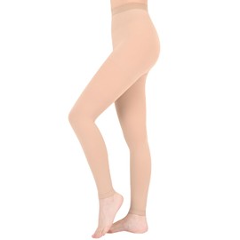 Compression Pantyhose for Women & Men, 20-30mmHg Medical Graduated Compression Leggings, Waist High Compression Stockings for Varicose Veins Edema Flight,(Beige, XX-Large)