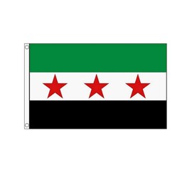 Stormflag 1932-1963 Syria Flag Free Syrian Army 90 cm x 150 cm Polyester Pongee 90 g with Eyelets Stitched with Double Needle