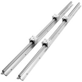 VEVOR Linear Rail Slide SBR20-1200mm 2 PCS and 4 PCS SBR20UU Slide Blocks Linear Guide Rail and Bearings Kit for Automated Machines DIY Project CNC Router Machines