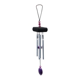 Small Wind Chimes, Outdoor Aluminum Chime with Soft Melodic Tones, Garden Chimes, for Yard, Porch, Home Decor (Black)