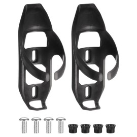 HARFINGTON 2pcs Bike Water Bottle Holder Carbon Fiber Bicycle Bottle Cages Lightweight Carbon Cycling Cup Holder with Screws for Road MTB Gravel, Black