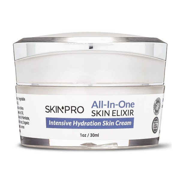 SkinPro All-in-One Skin Elixir - Hydrating Face Cream, Deep Moisturizer Face Cream, Hydrating Face Moisturizer for Dry Skin Types, Rich Facial Moisturizer, Non-Greasy Face Cream for Women/Men, 30 ml
