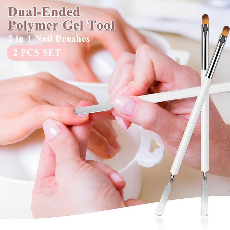 HZXINYI 2 Pcs Nail Brushes for Gel Nails - 2
