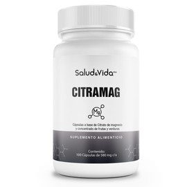 Salud  Vida MX - Suplemento de Citrato de Magnesio - 100 Cápsulas - Alta Absorción                                                                    