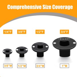 4PCS Low Profile Impact Socket Adapter Set, HYLEBOR Magnetic Drive Ratchet Wrench Adapter Set Designed for Tight Spaces (1"M to 3/4"F, 3/4"M to 1/2"F, 1/2"M to 3/8"F, 3/8"M to 1/4"F）