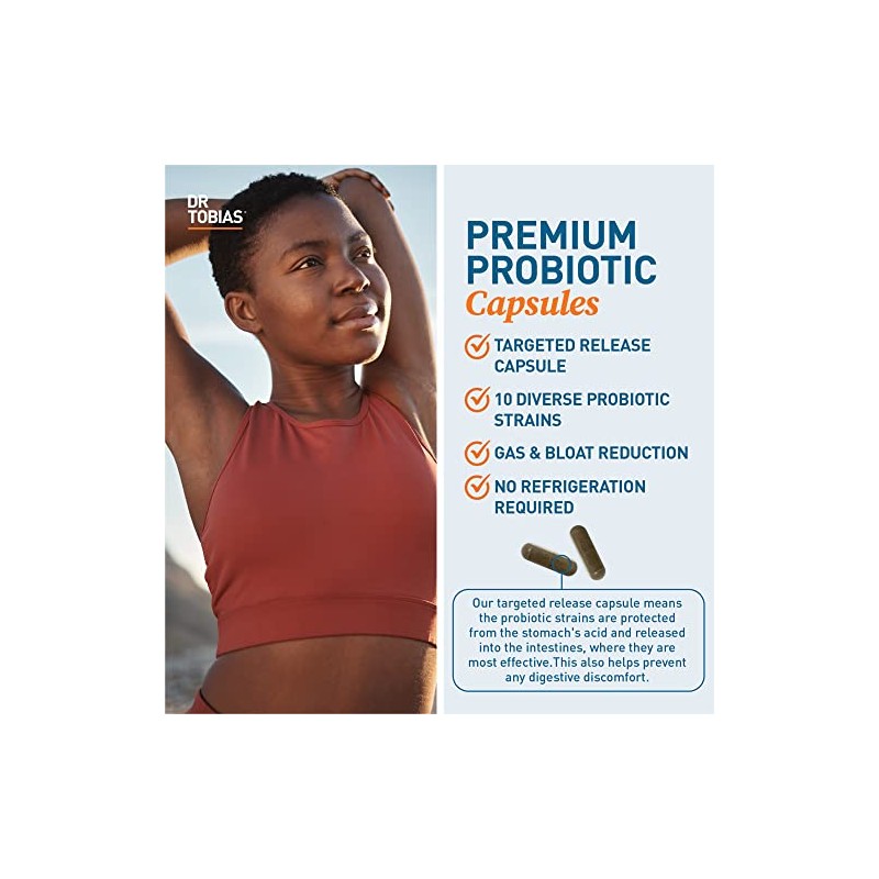 Dr. Tobias Probiotics 30 Billion CFU, Delay Release, Shelf Stable,