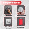 ZY PLUM Emergency Fire Blanket Wall Hooks，Waterproof Stainless Steel Adhesive
