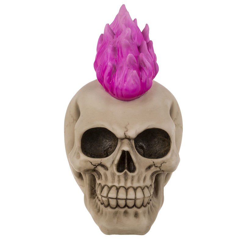 Money Box in Skull Design (Skull with Mohawk Neon Pink)