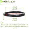 Ruimou 5Pcs Automotive Gas Cap O-Rubber Seal OD 42mm ID