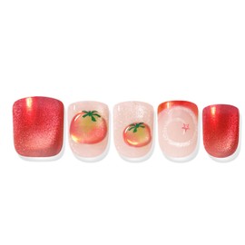 Dashing Diva Magic Press Nail Tip Set, Red Tomato, 1 Set