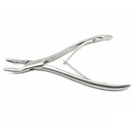 TeckMed O.R. Grade Luer Bone Cutting Forceps, Curved, 8.75", Stainless Steel