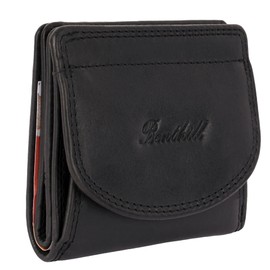 Benthill Small Wallet Genuine Leather RFID | Viennese Box Genuine Leather Women & Men | Mini Wallet with Gift Box, black