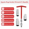 4pcs Spark Plug Wrench, T-Handle Spark Plug Socket Set Gap