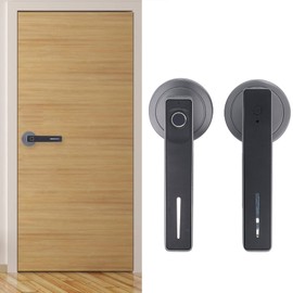 Keyless Lock, Fingerprint Smart Door Handle Quick Recognition Stainless Zinc Alloy Home for Hotel