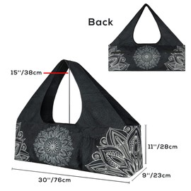 Yoga Mat Bag - Large Yoga Bag with Yoga Mat Strap, Zipper and Pockets - Yoga Bags and Carriers Fits All Your Stuff - Yoga Mat Bags for Women Fits Most Size Mats