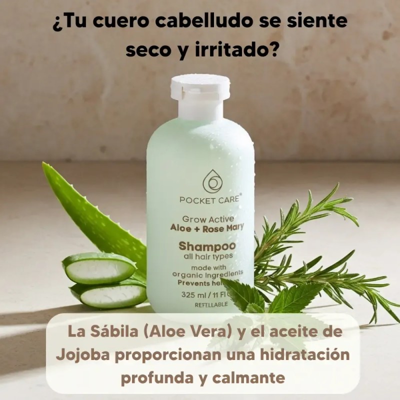 Shampoo Orgánico Artesanal Sábila Romero Verbena Kit 2pzs