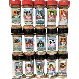 Big Axe Spice 15-Pack ENTIRE SLEUTH OF BEARS - MILD and HOT - Gift Seasonings: Salt Free, Sugar Free, Gluten Free, Vegan Vegetarian, Keto Paleo, Kosher Halal Friendly