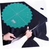 jojofuny 1pc Self-Healing Fabric Cutting Mat Round Rotary Turntable Mat