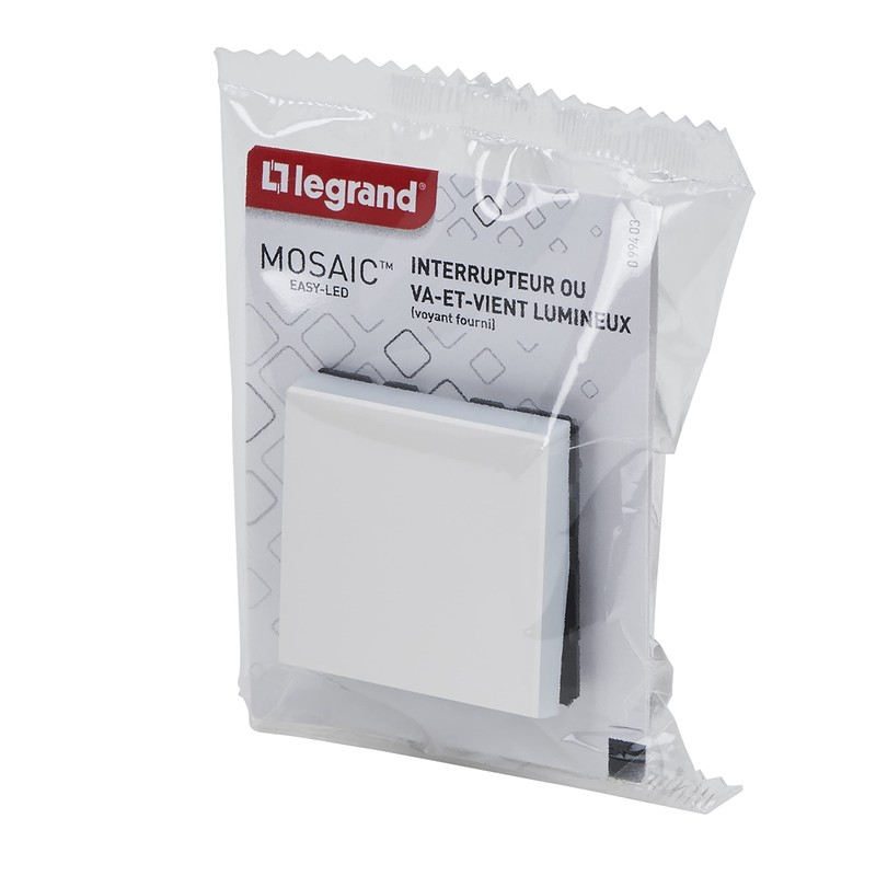 Legrand - Illuminated Toggle Switch with Mosaic LED Indicator, 10