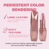 Shimmers Pearl Lipstick,Metallic Pink Glitter Lipstick for Women,High Impact Shine