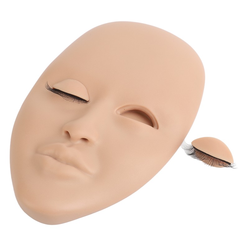 Lash Mannequin Head Reusable Soft Rubber 3D Effects Replaced Eyelids
