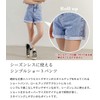 Teddy Women's Denim Shorts, High Waist, Roll-Up, Street, Medium Thick,