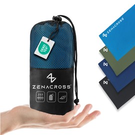 Zenacross - Cotton Sleeping Bag - Ultralight Sleeping Bag - Small Pack Size - Lining with Pillow Compartment - Compact & Small - Blue