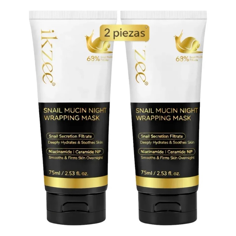 Mascarilla Nocturna Gel, Caracol, Colágeno, Niacinamida 2pzs