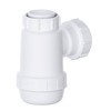 Shallow Bottle Trap 40mm 1-1/2" with Anti-Slip Ring, Space Saving
