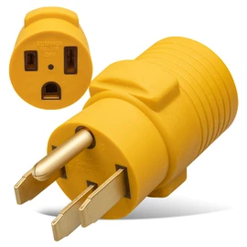 MECMO Nema 14-50P to 6-50R Welder Compact Adapter Cord, 50 Amp 4 Prong RV Generator Male Plug to 3 Prong Welder Outlet for Welder Welding Generator, Heavy Duty 14-50 Male to 6-50 Female Power Adapter