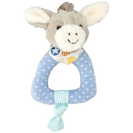 Sterntaler Emmi 3302000 Grasping Toy Donkey Age 0-36 Months 20 x 10 cm Light Blue/Grey