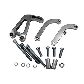 Kit de soporte de dirección asistida de bloque pequeño, aluminio pulido 262-400, compatible con LWP Chevy SBC