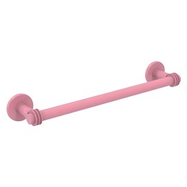 Allied Brass 2051D/18-PNK Continental Collection 18 Inch Towel Bar with Dotted Detail, Pink