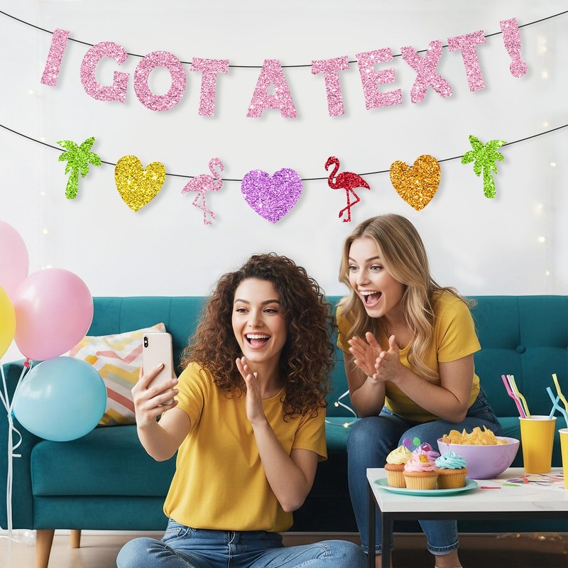 I Got A Text! Banner Love Island Decorations Love Island