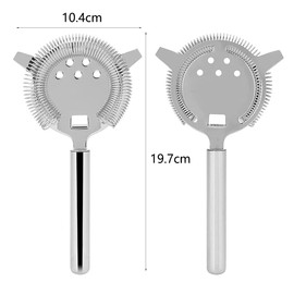 Cocktail Strainer Bar Strainer Stainless Steel Cocktail Strainer Strainer Ice Filter Stainless Steel Bar Strainer Cocktail 304 Stainless Steel Bar Strainer for High-Quality Bar Accessories Party