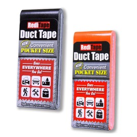 RediTape Travel Size Duct Tape Colors 2-Pack (Silver & White) - Pocket Size Flat Mini Roll - for Repairs Outdoors Emergency Crafts - 1.88 inch x 5 Yards per Pack