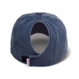 Ponyflo Womens Ponytail Baseball Cap - Ponytail Hats for Women - Curly Hair Ponytail Hat - Baseball Hat for Women - Active Hats for Women - WV Hat - West Virginia Ponytail Hat - WV Mountaineers