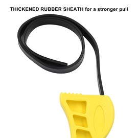 Hitefu 4 Inch & 6 Inch Adjustable Strap Wrench Set, 2 Pcs Rubber Wrench Used as Jar Opener, Suit for Oil Fliter, Pipe, Plumbing, Open Bottle (Yellow)