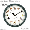 GEEZY Singing Bird Wall Clock, 12 Native Bird Species, Cuckoo