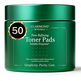 50 Count Pore Refining Toner Pads – Glowing Facial Toning w/Niacinamide, Fermented Botanicals & Soluble Enzymes – Hydrating Facial Pads for Daily Use, Smooth Skin Texture, All Skin Types, 4 fl oz