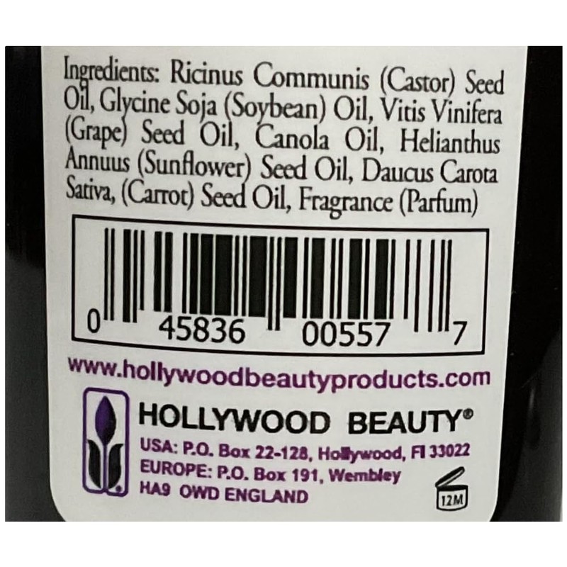 Hollywood Beauty Black Jamaican Castor Oil, 3 oz (Pack of