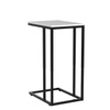 C Shaped Side Table Set of 2, Marble End Table