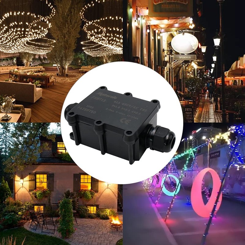Underground Electrical Box Waterproof IP68 Junction Box,2 Way Plug Line