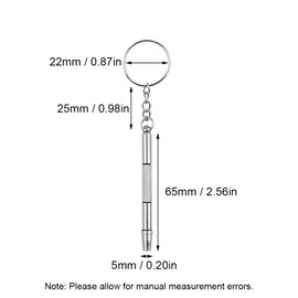 3 x Brillen-Schraubendreher, Multifunktions-Brillen-Schraubendreher, Reparatur-Set, 3-in-1, tragbarer Glas-Schraubendreher mit Schlüsselanhänger für Brillen, Uhren, Schmuck (C)
