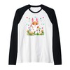 Hamster Easter Egg Hunt Bunny Ear Hamster Happy Easter Raglan