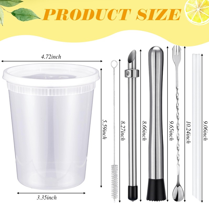 LemonRoad 24 Set Lemonade Stand Supplies Lemonade Stand Kits Include